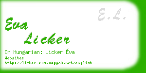 eva licker business card