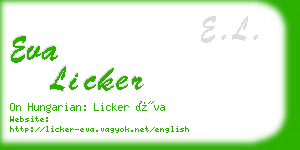 eva licker business card